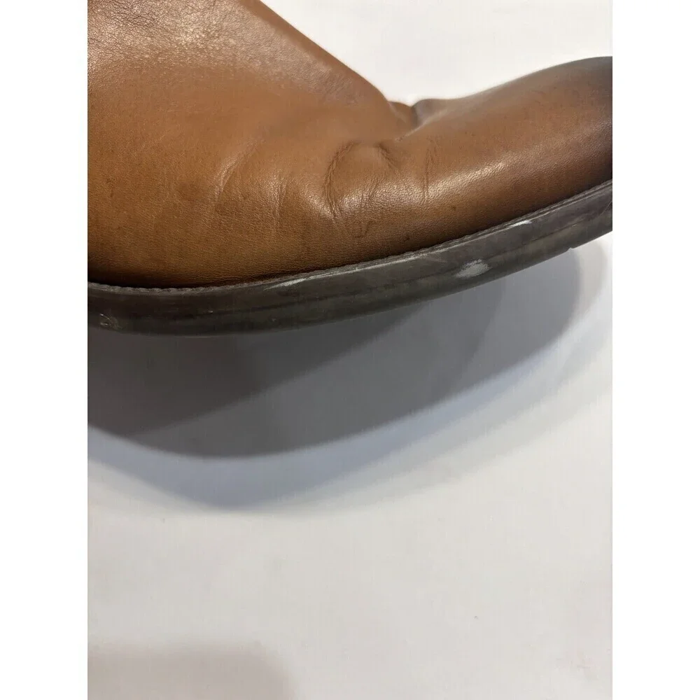 Johnston & Murphy Chelsea Boots Brown leather Pull on 59-1238 Shoes Mens Sz 10 M